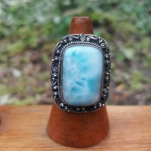 Larimar Ring Size 7 Sterling Silver *NEW* Blue